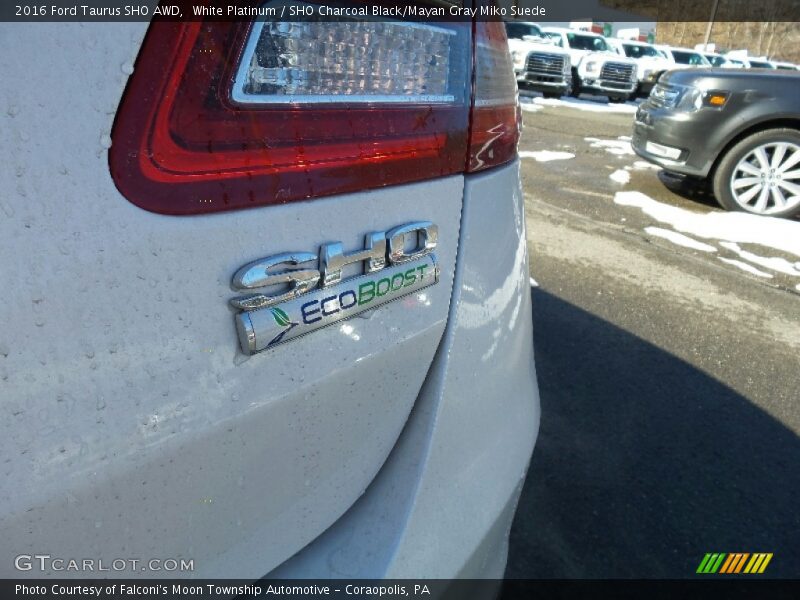 White Platinum / SHO Charcoal Black/Mayan Gray Miko Suede 2016 Ford Taurus SHO AWD