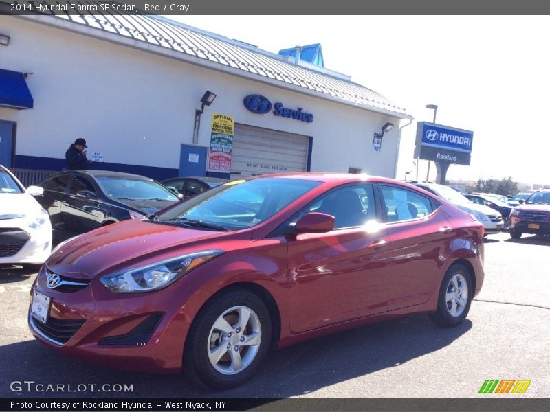 Red / Gray 2014 Hyundai Elantra SE Sedan