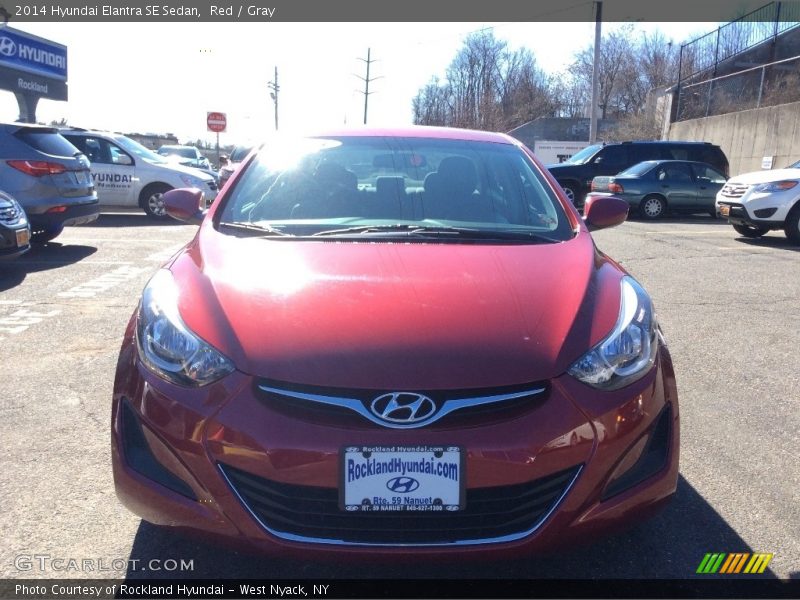Red / Gray 2014 Hyundai Elantra SE Sedan