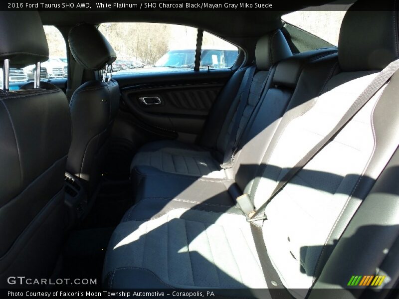 White Platinum / SHO Charcoal Black/Mayan Gray Miko Suede 2016 Ford Taurus SHO AWD