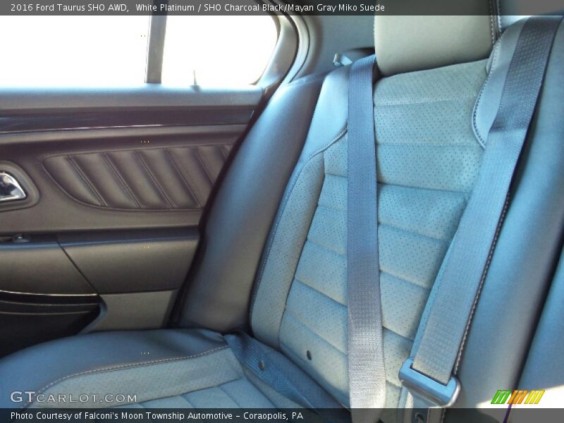 White Platinum / SHO Charcoal Black/Mayan Gray Miko Suede 2016 Ford Taurus SHO AWD