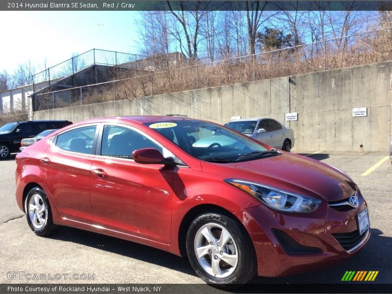 Red / Gray 2014 Hyundai Elantra SE Sedan