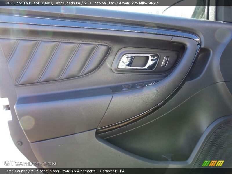 White Platinum / SHO Charcoal Black/Mayan Gray Miko Suede 2016 Ford Taurus SHO AWD