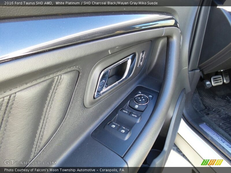 White Platinum / SHO Charcoal Black/Mayan Gray Miko Suede 2016 Ford Taurus SHO AWD