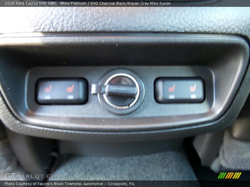 White Platinum / SHO Charcoal Black/Mayan Gray Miko Suede 2016 Ford Taurus SHO AWD