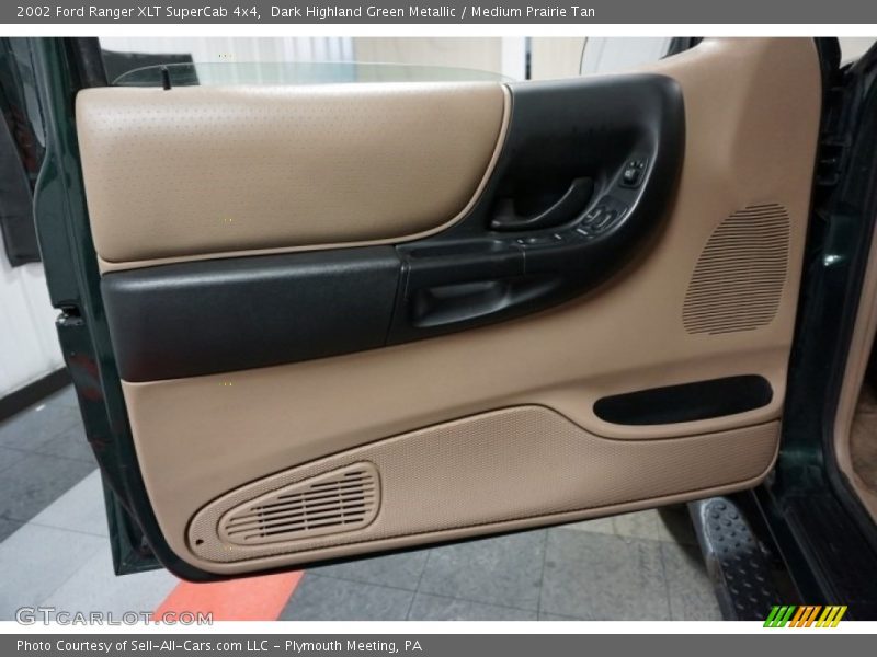 Dark Highland Green Metallic / Medium Prairie Tan 2002 Ford Ranger XLT SuperCab 4x4