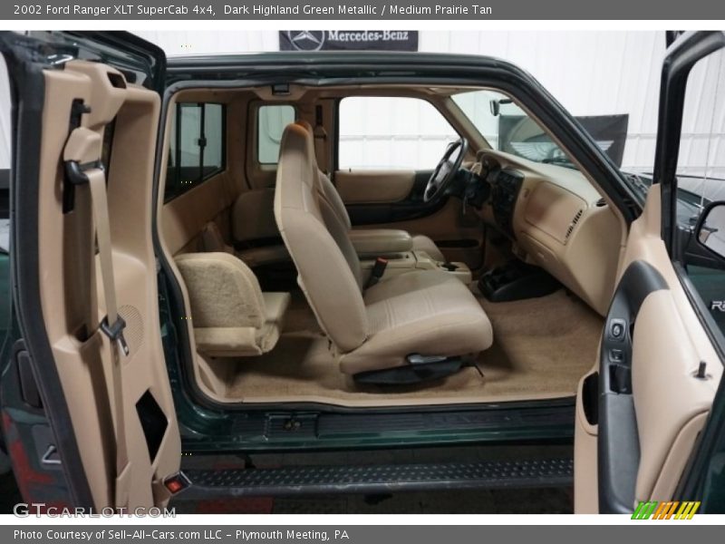 Dark Highland Green Metallic / Medium Prairie Tan 2002 Ford Ranger XLT SuperCab 4x4
