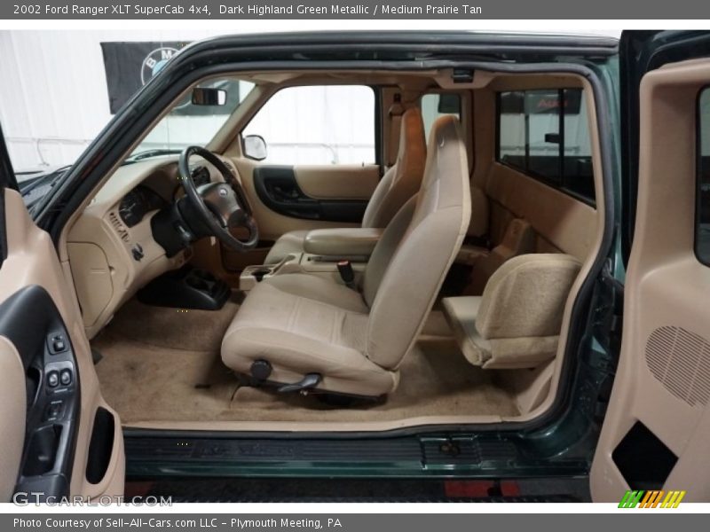 Dark Highland Green Metallic / Medium Prairie Tan 2002 Ford Ranger XLT SuperCab 4x4
