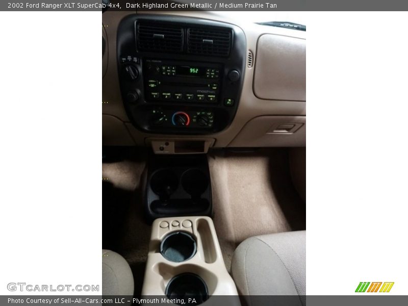 Dark Highland Green Metallic / Medium Prairie Tan 2002 Ford Ranger XLT SuperCab 4x4