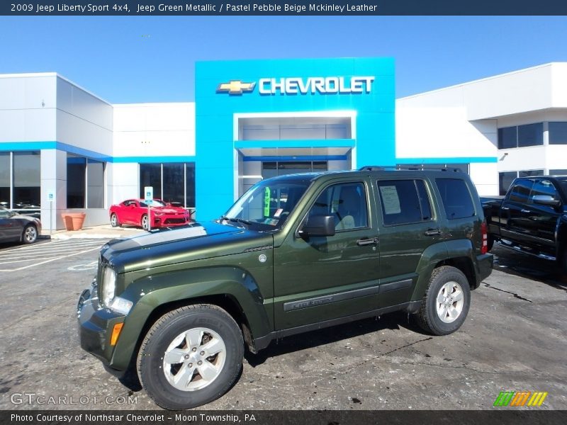 Jeep Green Metallic / Pastel Pebble Beige Mckinley Leather 2009 Jeep Liberty Sport 4x4