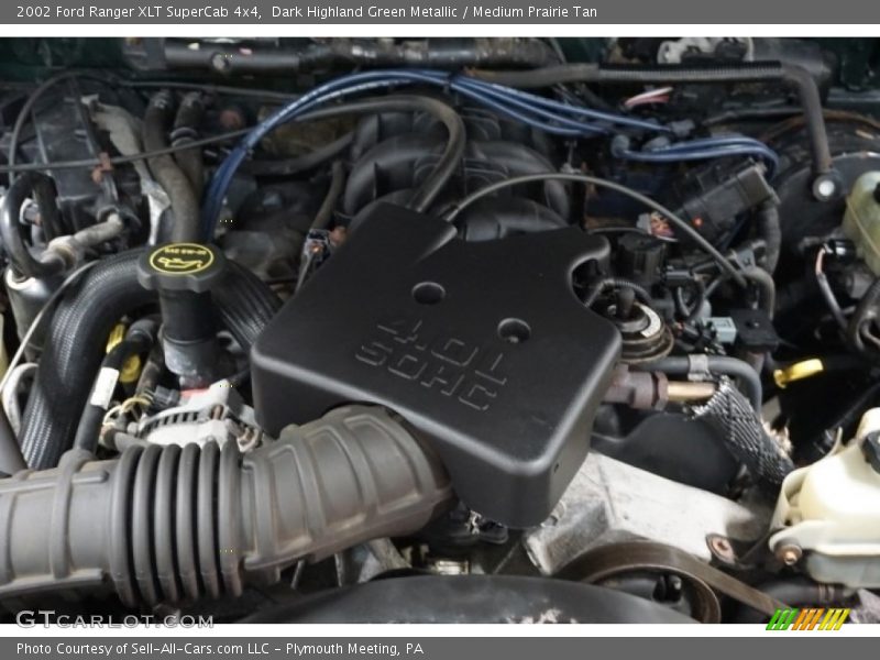 Dark Highland Green Metallic / Medium Prairie Tan 2002 Ford Ranger XLT SuperCab 4x4