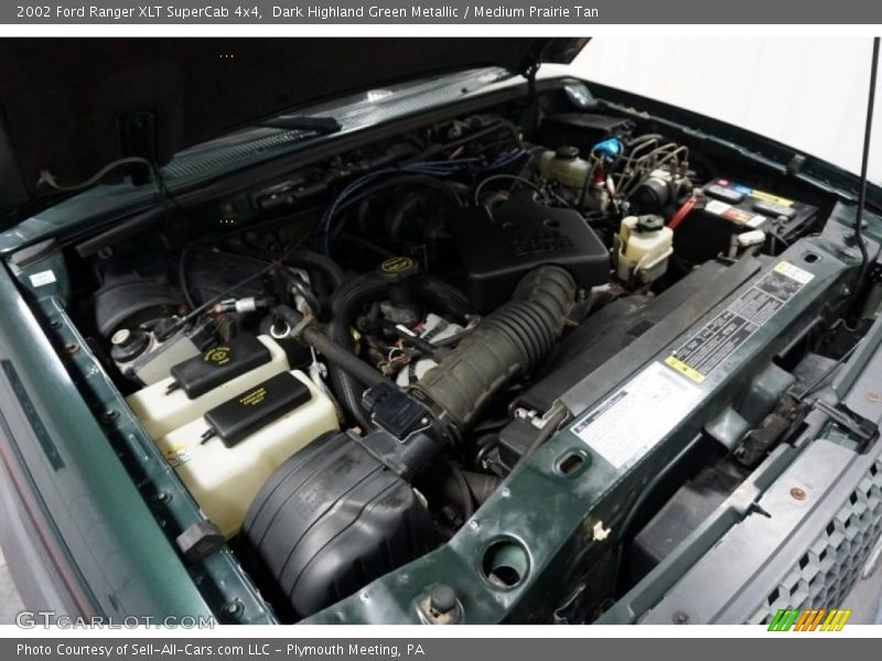 Dark Highland Green Metallic / Medium Prairie Tan 2002 Ford Ranger XLT SuperCab 4x4
