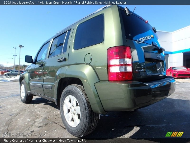 Jeep Green Metallic / Pastel Pebble Beige Mckinley Leather 2009 Jeep Liberty Sport 4x4