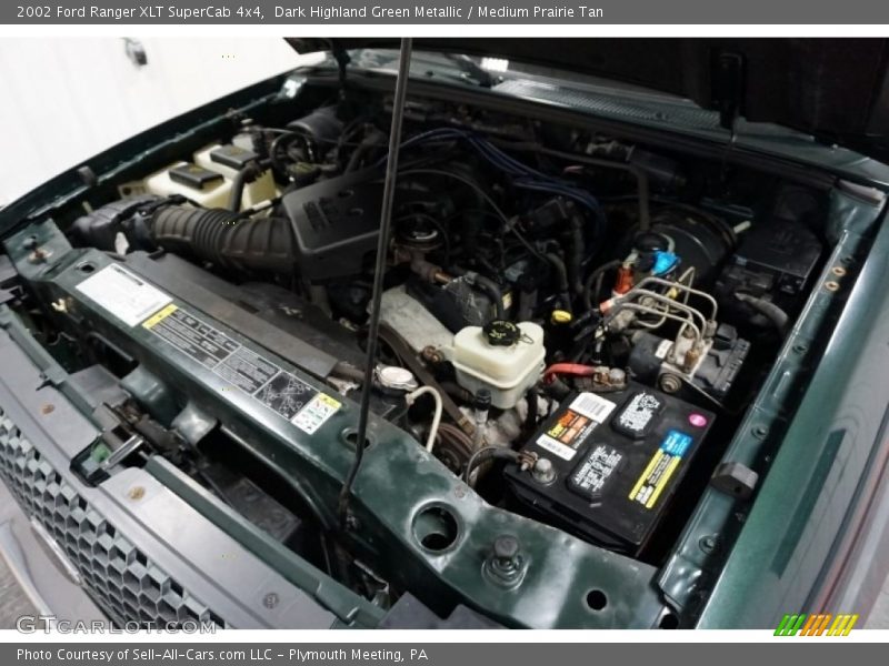 Dark Highland Green Metallic / Medium Prairie Tan 2002 Ford Ranger XLT SuperCab 4x4