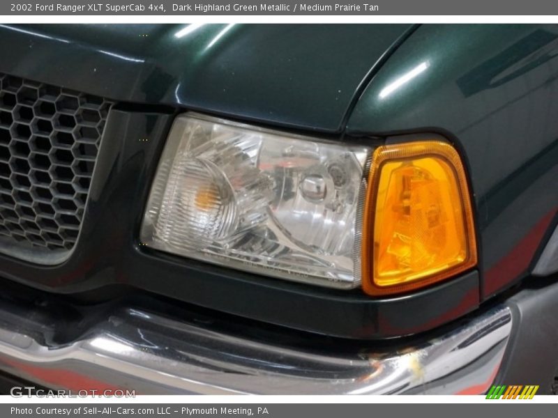Dark Highland Green Metallic / Medium Prairie Tan 2002 Ford Ranger XLT SuperCab 4x4