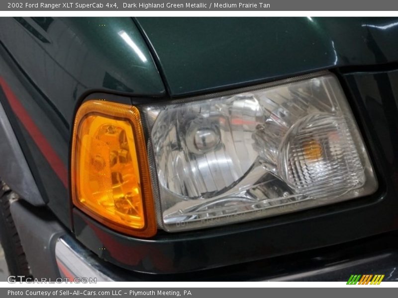 Dark Highland Green Metallic / Medium Prairie Tan 2002 Ford Ranger XLT SuperCab 4x4
