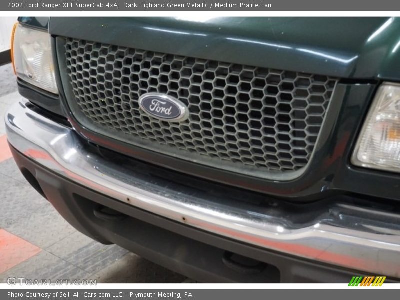 Dark Highland Green Metallic / Medium Prairie Tan 2002 Ford Ranger XLT SuperCab 4x4