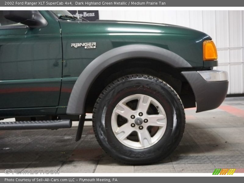 Dark Highland Green Metallic / Medium Prairie Tan 2002 Ford Ranger XLT SuperCab 4x4