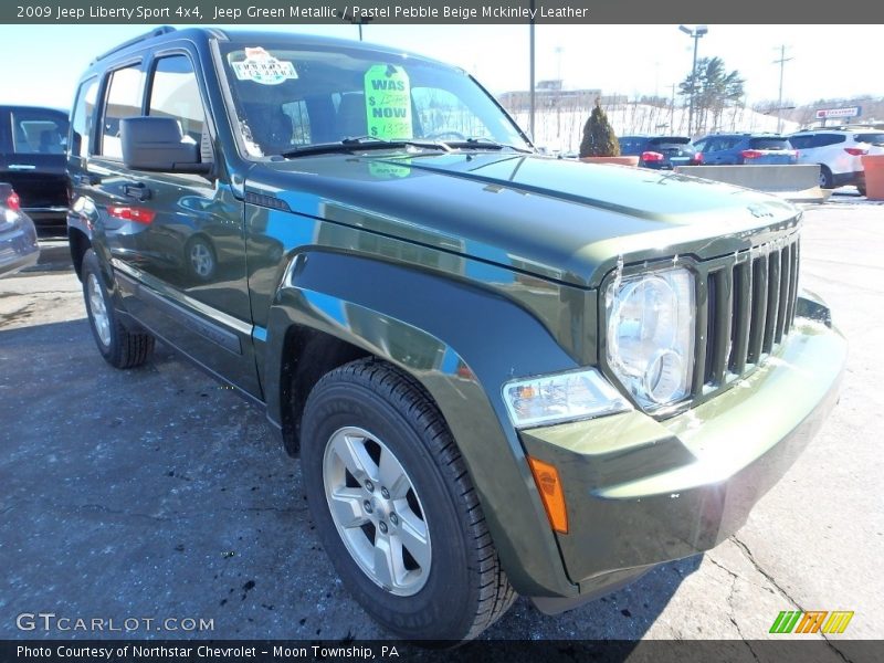 Jeep Green Metallic / Pastel Pebble Beige Mckinley Leather 2009 Jeep Liberty Sport 4x4