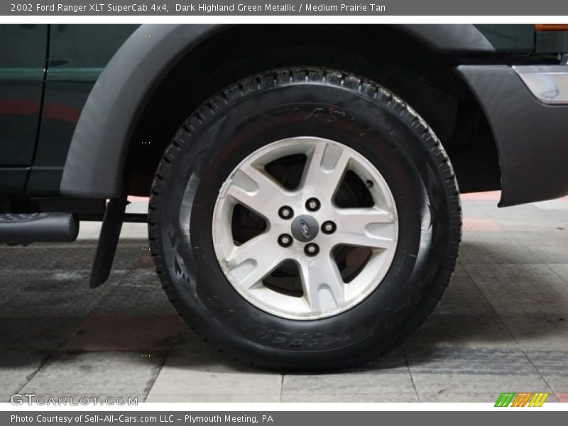 Dark Highland Green Metallic / Medium Prairie Tan 2002 Ford Ranger XLT SuperCab 4x4