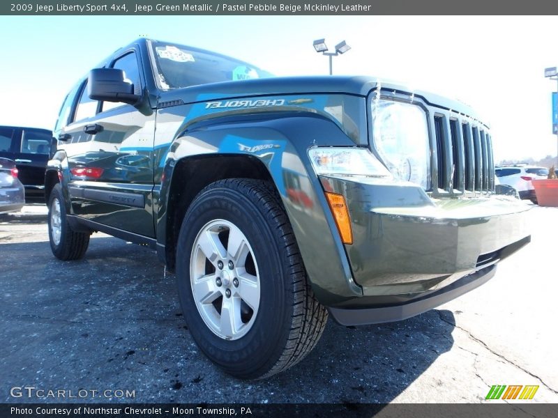 Jeep Green Metallic / Pastel Pebble Beige Mckinley Leather 2009 Jeep Liberty Sport 4x4