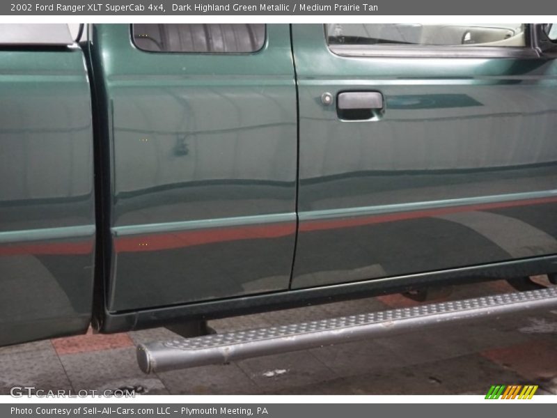 Dark Highland Green Metallic / Medium Prairie Tan 2002 Ford Ranger XLT SuperCab 4x4