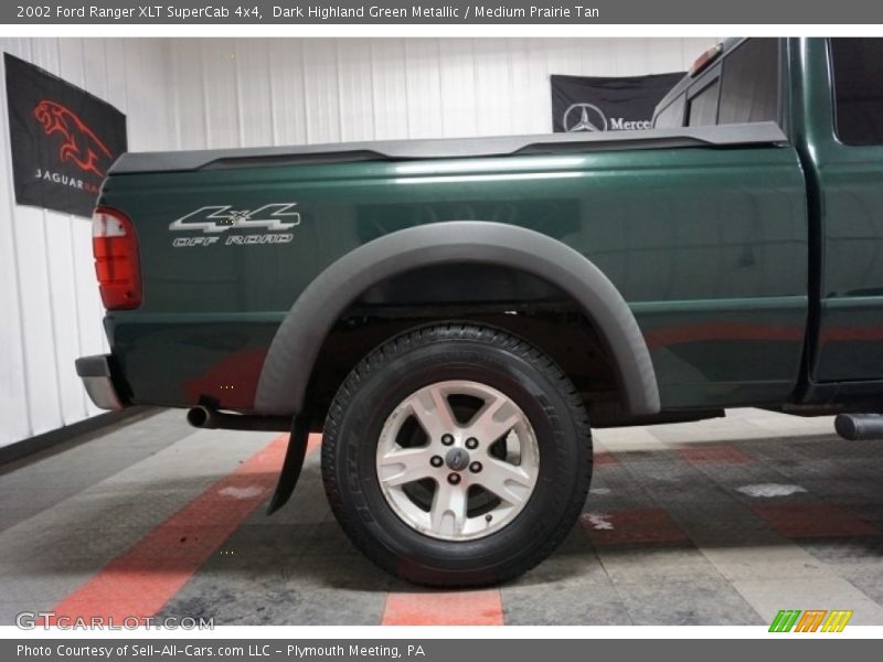 Dark Highland Green Metallic / Medium Prairie Tan 2002 Ford Ranger XLT SuperCab 4x4