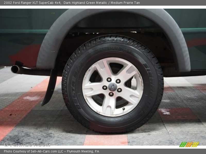 Dark Highland Green Metallic / Medium Prairie Tan 2002 Ford Ranger XLT SuperCab 4x4