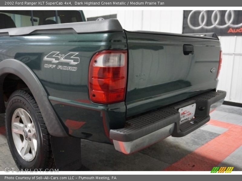 Dark Highland Green Metallic / Medium Prairie Tan 2002 Ford Ranger XLT SuperCab 4x4