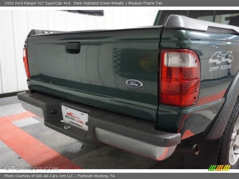 Dark Highland Green Metallic / Medium Prairie Tan 2002 Ford Ranger XLT SuperCab 4x4