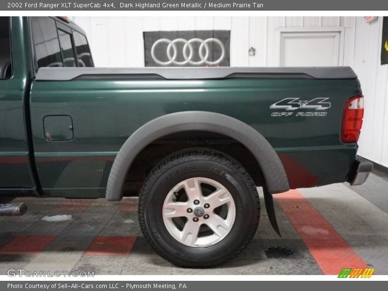 Dark Highland Green Metallic / Medium Prairie Tan 2002 Ford Ranger XLT SuperCab 4x4