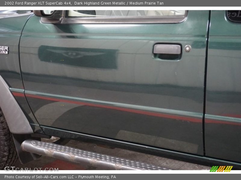 Dark Highland Green Metallic / Medium Prairie Tan 2002 Ford Ranger XLT SuperCab 4x4