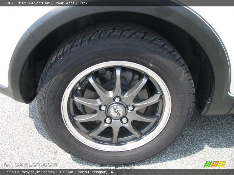 Pearl White / Black 2007 Suzuki SX4 Sport AWD