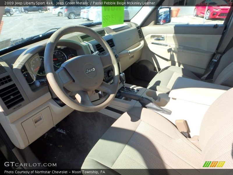 Jeep Green Metallic / Pastel Pebble Beige Mckinley Leather 2009 Jeep Liberty Sport 4x4