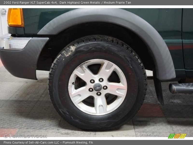 Dark Highland Green Metallic / Medium Prairie Tan 2002 Ford Ranger XLT SuperCab 4x4