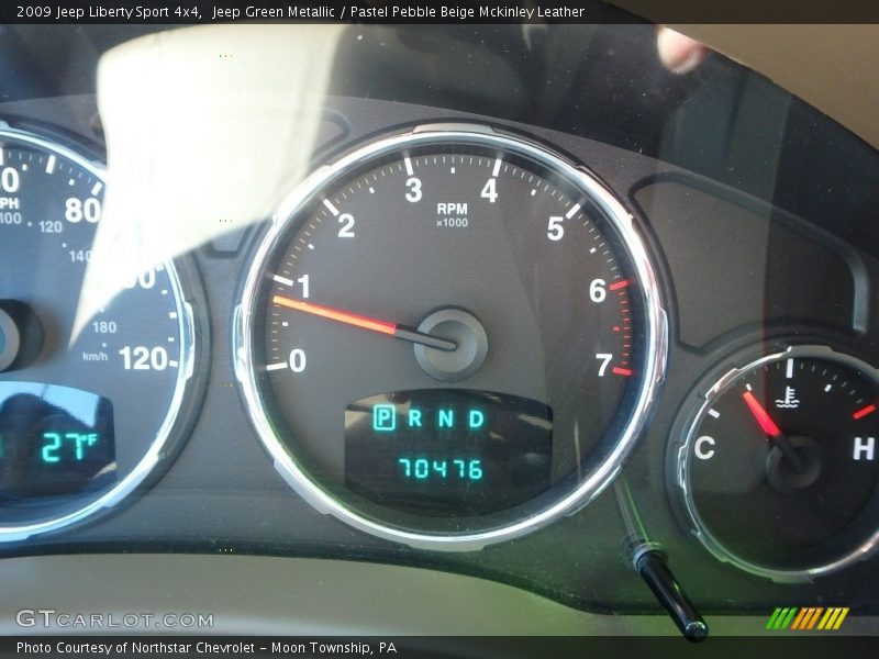 Jeep Green Metallic / Pastel Pebble Beige Mckinley Leather 2009 Jeep Liberty Sport 4x4