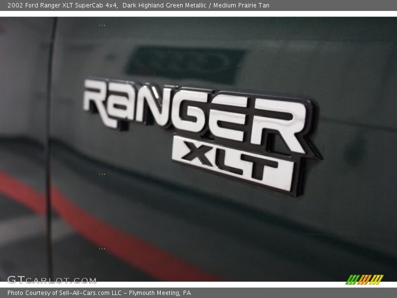 Dark Highland Green Metallic / Medium Prairie Tan 2002 Ford Ranger XLT SuperCab 4x4