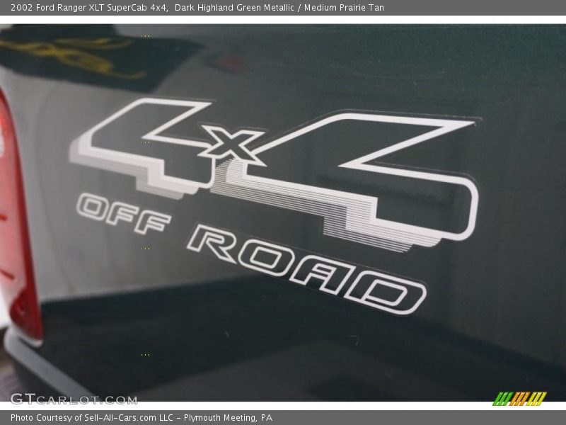 Dark Highland Green Metallic / Medium Prairie Tan 2002 Ford Ranger XLT SuperCab 4x4