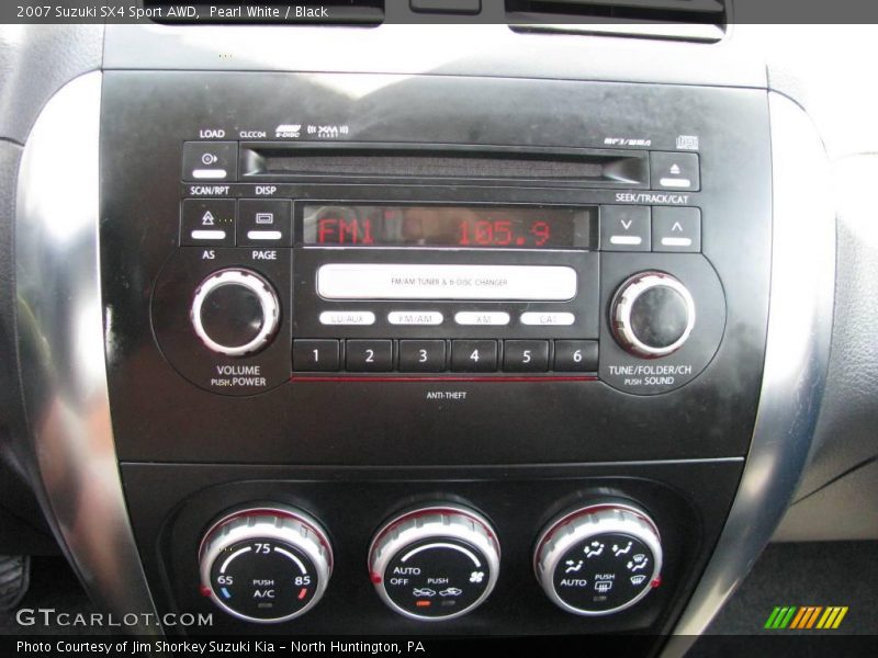 Pearl White / Black 2007 Suzuki SX4 Sport AWD