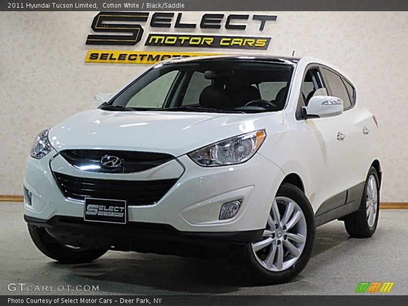 Cotton White / Black/Saddle 2011 Hyundai Tucson Limited