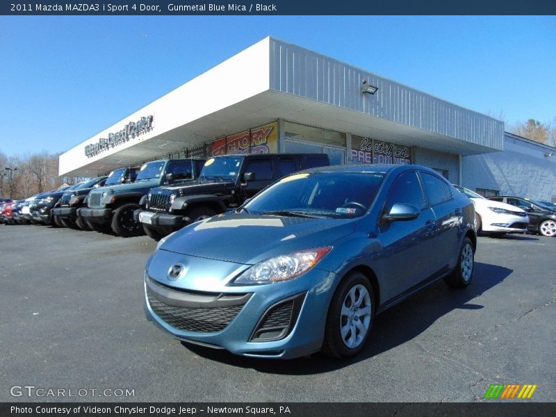 Gunmetal Blue Mica / Black 2011 Mazda MAZDA3 i Sport 4 Door