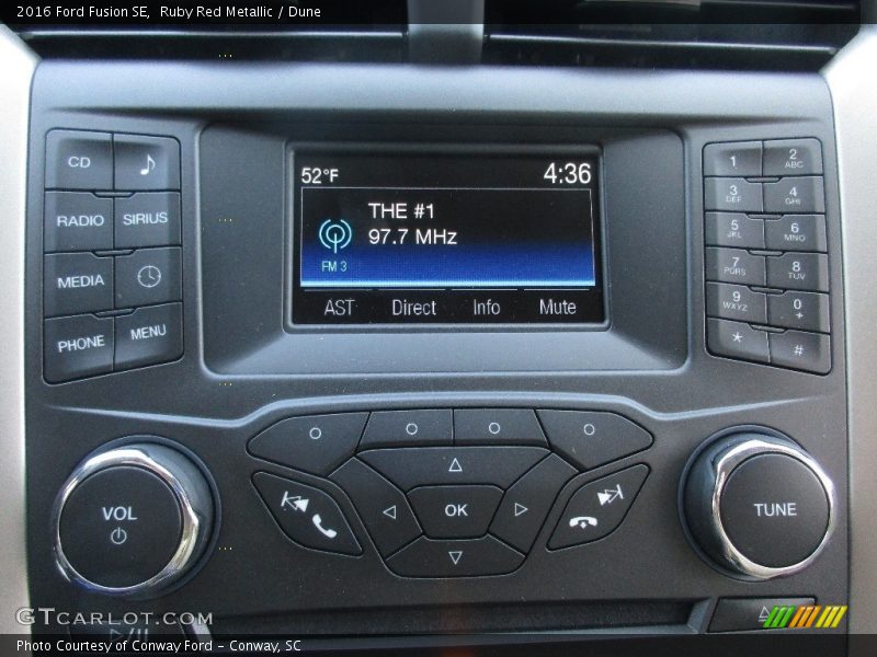 Ruby Red Metallic / Dune 2016 Ford Fusion SE