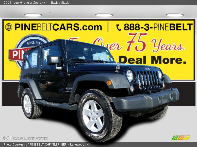 Black / Black 2015 Jeep Wrangler Sport 4x4