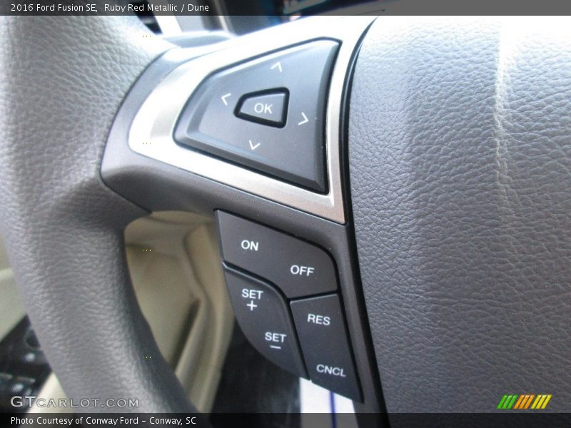 Ruby Red Metallic / Dune 2016 Ford Fusion SE