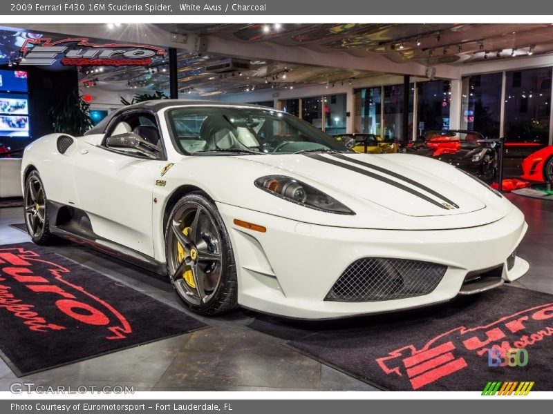 White Avus / Charcoal 2009 Ferrari F430 16M Scuderia Spider