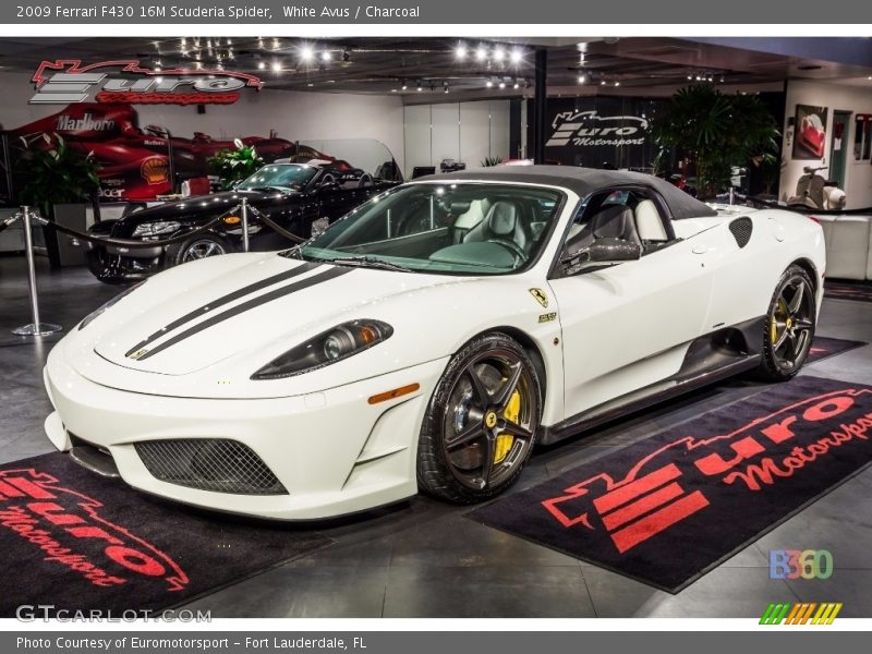 White Avus / Charcoal 2009 Ferrari F430 16M Scuderia Spider