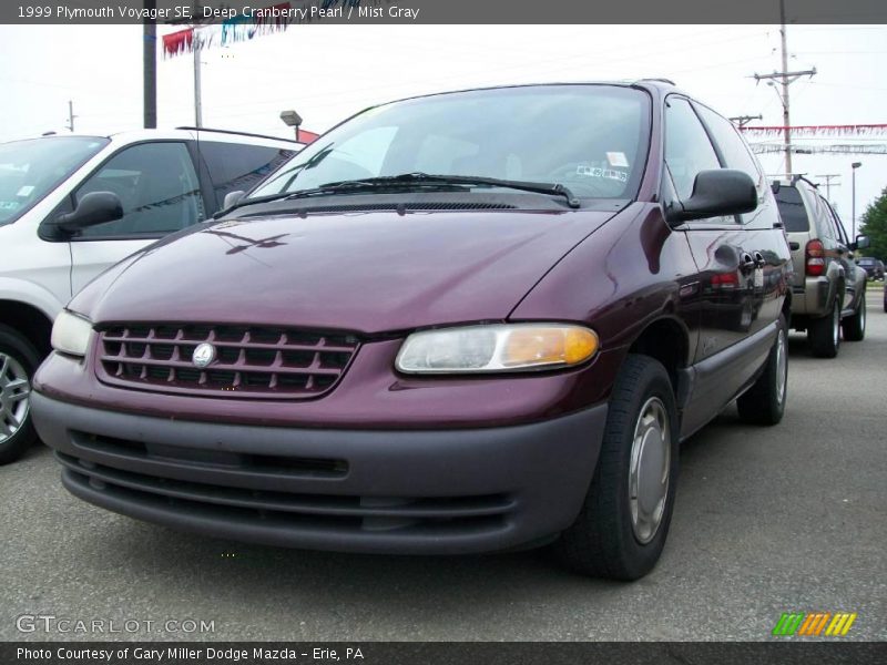 Deep Cranberry Pearl / Mist Gray 1999 Plymouth Voyager SE