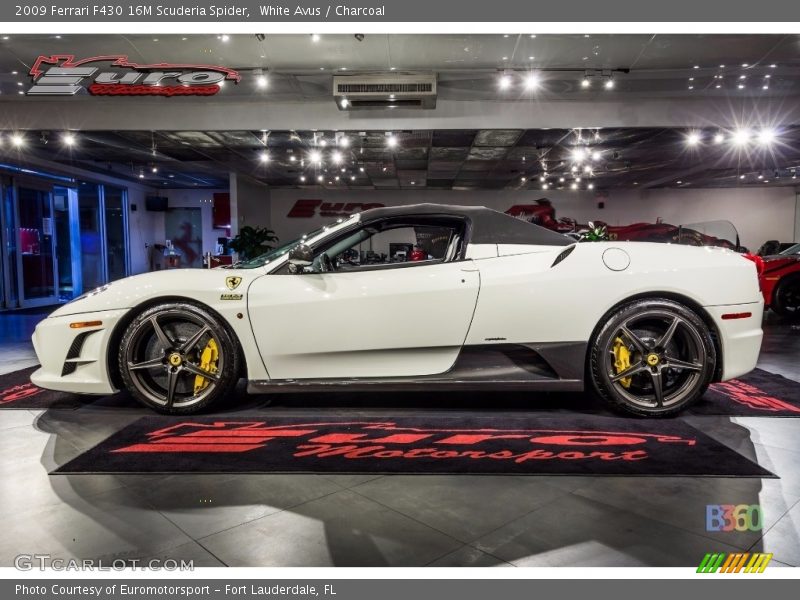 White Avus / Charcoal 2009 Ferrari F430 16M Scuderia Spider