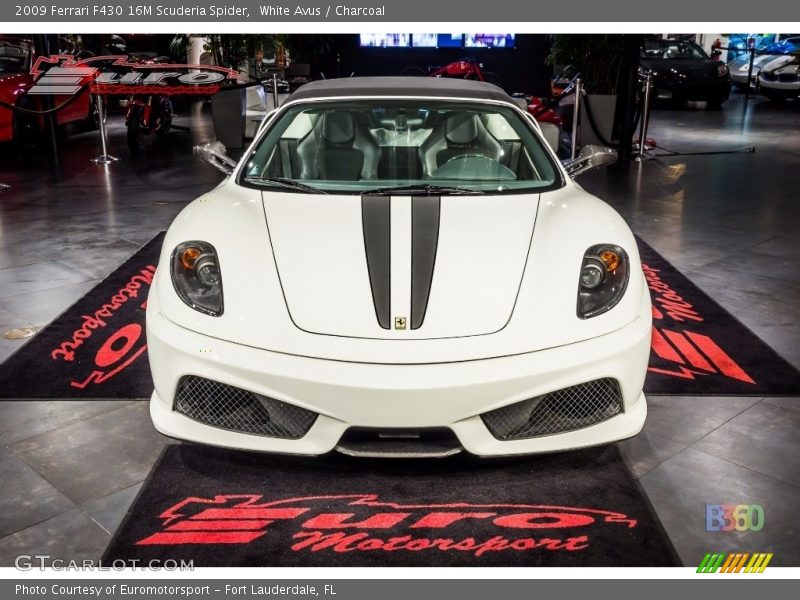 White Avus / Charcoal 2009 Ferrari F430 16M Scuderia Spider