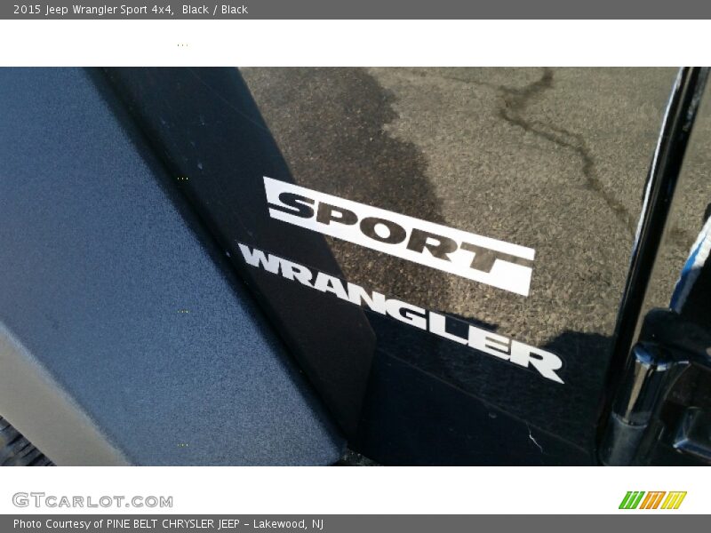 Black / Black 2015 Jeep Wrangler Sport 4x4